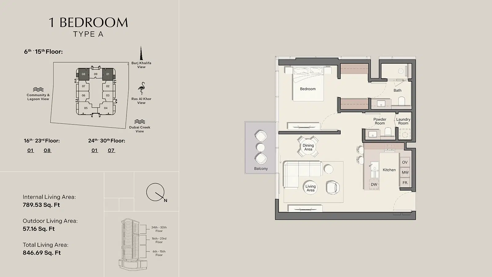 Ellington Belmore Residences 1 bedroom Floor Plan