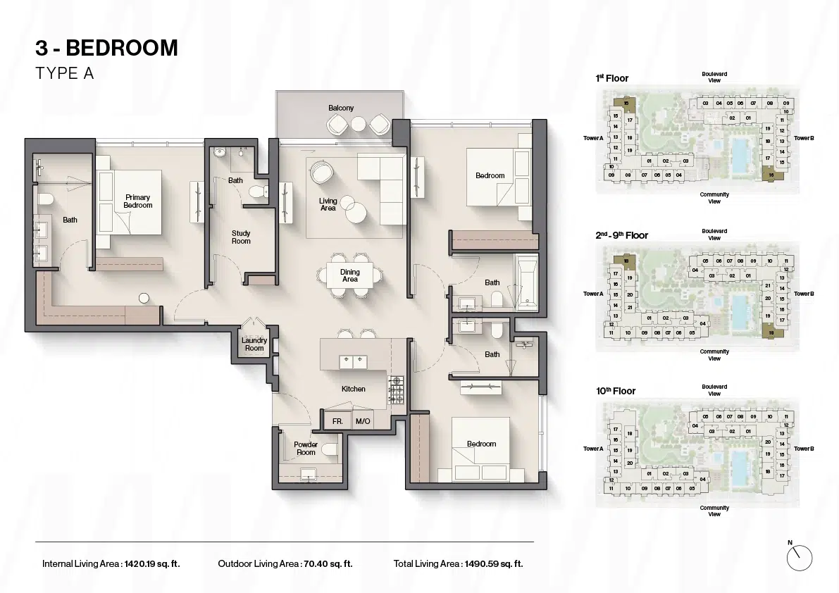 Ellington Windsor House 2 3 Bedroom Apartments Floor Plan