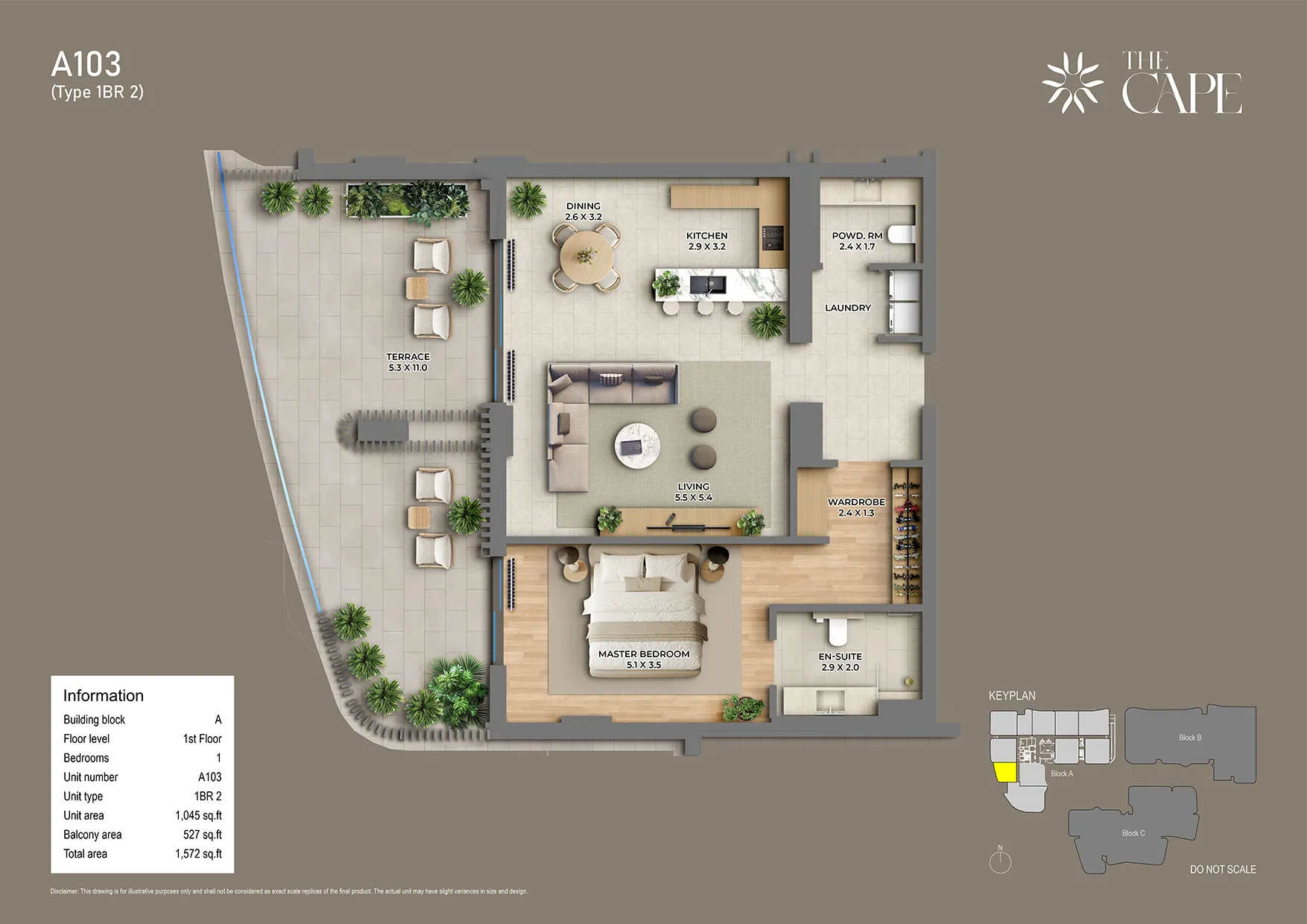 1 bedroom of The Cape